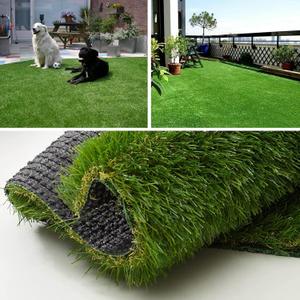 Artificial Grass Turf Rug 4FTX6FT Indoor Outdoor, 1.38" Pile Height Realistic Fake Grass with Drain Holes Astro Turf for Patio Garden Lawn Landscape Balcony
