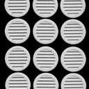 3" Round Plastic Louver Soffit Air Vent Reptile Screen Grille Cover (12, White)