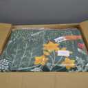 Estmy Green Black Botanical 8x10 Area Rug Washable, Vintage Floral Cottagecore Woodland Indoor Living Room Rug, Cute Abstract Tropical Jungle Forest Area Rug Large Carpet for Dining Room Bedroom Dorm