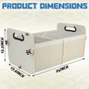 Car Trunk Organizer With Soft Cover and Storage Bin Essentials Collapsible Organization Accessories for SUV/Sedan Beige