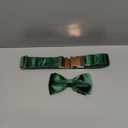 ARING PET Dog Collars with Bowtie-Velvet Dog Bow tie Collar, Adjustable Dark Green Dog Collar (X-Large (Pack of 1))