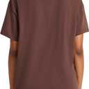 Reebok Women's Embroidery Hit All Short Sleeve Crewneck T-Shirt, Oversized Fit, Lightweight Stretch Cotton Fabric, Large