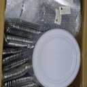 WELLIFE 600 Pcs Sliver Disposable Dinnerware for 100 Guests, Dinnerware Set of 100 Dinner Plates, 100 Salad Plates, 100 Spoons, 100 Forks, 100 Knives, 100 Cups