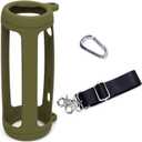 Silicone Protective Case Compatible with JBL Flip 6 Portable Bluetooth Speaker with Extra Carabiner and Strap- Green (Case Only)