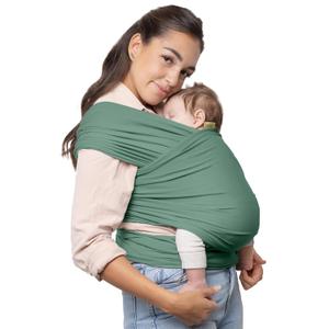 Boba Baby Wrap Carrier  Original Baby Sling Carrier for Newborns (735 lbs), Soft, Secure, Hands-Free & Ergonomic, Ideal for Comfortable Bonding, New Parents (Sage Green)