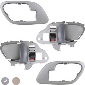 APPERFiT Interior Door Handle w/Bezel Kit (Gray) Compatible with 1995-2002 Chevy Chevrolet GMC Truck C1500 C2500 C3500 K1500 K2500 K3500 Suburban Tahoe Yukon Replaces 15708043 15708044
