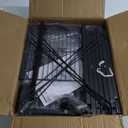 SONGMICS 5-Tier Metal Storage Rack, Shelving Unit with X Side Frames, Dense Mesh, 12.6 x 23.6 x 57.3 Inches, for Entryway, Kitchen, Living Room, Bathroom, Industrial Style, Ink Black UBSC165B01