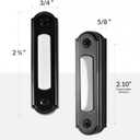 Newhouse Hardware LED Lighted Metal Door Chime Push Button (Black) | Surface Mount Lighted Door Bell Button | Replacement Wired Doorbell Button for Most Door Bell Chimes
