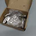 BADALU 175 Degree Kitchen Cabinet Hinges (1 Pair, 2 PCS) Concealed Hydraulic Adjustable Mounting, Soft Closing Nickel-Plated Steel Buffer Dampers for Frameless Cabinet Doors(Detachable Full Overlay)