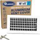 10x6 Inch (Duct Opening) Aluminum Register Vent Cover  Adjustable HVAC Air Vent Wall Register Grille, Ceiling Vents, Return Air Grille with Multi-Shutter Damper  White Finish  11.6"x7.6" Face