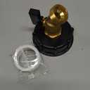 275-330 Gallon Water Tank IBC Tote Adapter 2.36" Coarse Thread Brass Hose Faucet Water Shut-Off Valve with Ball Valve, Garden Hose Connector Replace Valve Part, IBC Water Tank Fitting Part