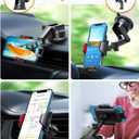 VANMASS [True Military-Grade] Car Phone Holder [Best Suction & Clip] Cell Phone Mount for Dashboard Windshield Vent Truck Cradle Dash Stand for iPhone 15 Pro Max 14 13 12 Android, Red