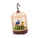 HWD Voice-Activated Induction Birds Birdcage Toy, Talking Chirping Fluttering Parrot Birds Toys Gifts for Baby Toddler Kids Children (B)