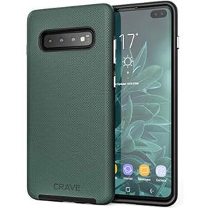 Crave Dual Guard for Galaxy S10+ Case, Shockproof Protection Dual Layer Case for Samsung Galaxy S10+, S10 Plus (6.4 inch) - Forest Green