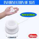 4 x Silicone Hole Plugs, 5.5mm Diameter Snap-in Locking Plugs, Round Hole Covers, Elastic Waterproof Plugs for Bathtub JetsAutomotive & PlumbingWhite30 Pack