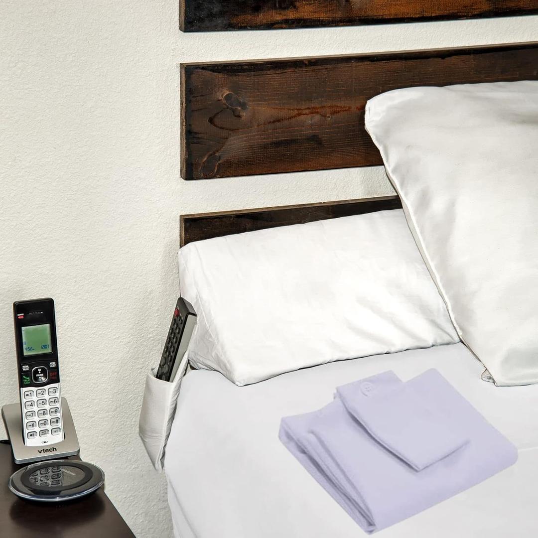 SnugStop Bed Wedge Pillow for Headboard, Closes The Gap Between Mattress & Headboard, Triangle Pillow, Headboard Stoppers Bed Gap Filler (King)
