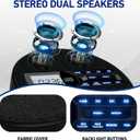 Portable CD Player with Dual Bluetooth, Discman for Car with FM Transmitter, Rechargeable, Dual Speakers and Anti Skip,USB,AUX,LCD Display,Backlit Button,Repeat,10 Speeds