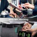 5 x HiWe Anti-Lost Bifold Men Wallet with Find My, Genuine Leather, RFID, Original Design, Black