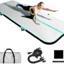 EDOSTORY Inflatable Air Gymnastics Mat 10ft/13ft/16ft/20ft Training Mats 4 inches thick Gymnastics Tracks for Home/Training/Cheerleading/Yoga/Water Sports with 600W Electric Pump