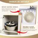 4-1 Colander with Bowl Set - Rotatable Colander for Kitchen (Patented), Upgraded Graters Food Strainers for Pasta Fruits and Vegetables, Funny Presents for Women, Aesthetic Kitchen Gadget - Beige
