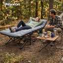 ABORON Camping Cot for Adult 28" Extra Wide, Heavy-Duty 1200D Oxford Cot for Sleeping, Portable Folding Camp Bed with Mat & Carry Bag, 75" X 28"