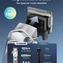 oneisall Dog Clippers for Grooming for Thick Heavy Coats/Low Noise Rechargeable Cordless Pet Shaver with Stainless Steel Blade/Waterproof Dog Shaver for Dogs Pets and Animals (Silver)