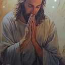 Jesus Prayer Canvas Wall Art Jesus Christ Portrait Wall Decor Picture Christian Bible Stories Poster Print Painting for Living Room Bedroom Church Decoration Ready To Hang