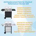 Grill Parts for Charbroil Performance 4-Burner Grill 463342119 463335517 463342118 463376017 G470-0002-W1 G321-0006-W1 G470-0004-W1 G470-5200-W1 for Charbroil Grill Replacement Parts