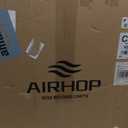 AIRHOP 0.56in Thick 24 Sq Ft Exercise Equipment Mats, 6 Tiles Upgraded Rubber Top with High Density EVA Foam, Large Interlocking Puzzle Gym Flooring for Home Gym, Heavy Weight Workout, 24 x 24in (Black/White)