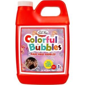 Lulu Home Concentrated Bubble Solution, 1 L/ 33.8 OZ Refill for Bubble Machines, Giant Wands, and Blowers - Up to 2.5 Gallons for Kids' Birthday Parties