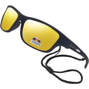 Poarlized Bifocal Sunglasses for Women Men Retainer Sports Wrap Fishing Cycling Driving 1.50 1.75 2.00 2.5 3.0 (Yellow, 2.00, x)
