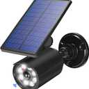 Solar Motion Lights Outdoor 2000LM Security Flood Lights IP67 Waterproof Spot Lights for Yard Porch Garage 1 Pack (Blue, M)