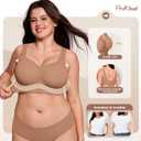 ProKloud Jelly Bras for Women No Underwire Wireless Bra with Support and Lift Full Coverage Plus Size Comfy Seamless Bra, Medium