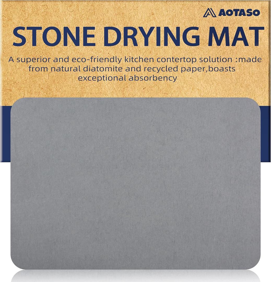 12x16 inch Marble Stone Drying Mat for Kitchen Counter Super Absorbent Dish Drying Mat Diatomaceous Earth Quick Dry Dish Mat1 Pc