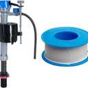 Fluidmaster 400H-002 Toilet Fill Valve and Dixon Valve TTB75 PTFE Industrial Sealant Tape, 520" Length, 3/4" Width, 3.5mil Thick