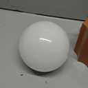 Modern Ceramics Table Lamp Khaki Ceramic Base White Jade Round Ball Glass Accent Lamp