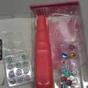 Hair Gem Stamper Kit - Bling Hair Jewels for Girls Toys - Hair Accessories with Reusable Shining Diamonds, Birthday Christmas Gifts for Girls 3 4 5 6 8-12 (Red)