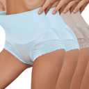 4 Packs Women's Tummy Control Underwear High Waisted Shapewear Panties Stretch Full Coverage Briefs, S