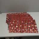 Artoid Mode Red and Black Buffalo Plaid Christmas Placemats for Dining Table, 12 x 18 Inch Seasonal Winter Xmas Snowflakes Holiday Rustic Vintage Thanksgiving Washable Table Mats Set of 6