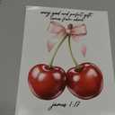 ZUKIY Sweet Blessings from Above - Cherry Wall Art Decor for Bathroom or Kitchen - Cherry Pictures for Home - Unframed 8x10 Print - Art for Bedroom Office or Nursery Dcor