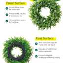 2Pack 20in Eucalyptus Wreath for Front Door, Double Wreaths for Front Door, Artificial Green Leaves Greenery Wreath, All Season Wreath for Porch Window Wall Farmhouse Indoor Outdoor Home Decor
