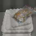 DIDROOM 10 Pack Dessert Table Display Set - 4 x Three-Tier Square Cupcake Stands and 6 x Serving Trays, Elegant Tableware for Cakes, Cupcakes, Pastries, and Snacks, Perfect for Parties (White)