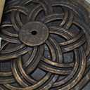 UBP18181-BR 18-Inch Cast Stone Umbrella Base, Made from Rust Free Composite Materials, Bronze Powder Coated Finish
