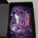 eXtremeRate Full Set Shell with Buttons Touchpad Cover, Clear Atomic Purple Custom Replacement Decorative Trim Shell Front Back Plates Compatible with p s 5 Controller BDM-010 BDM-020 Models