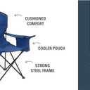 Coleman Portable Camping Chair with 4-Can Cooler, Cushioned Seat & Back with Side Pockets & Cup Holder, Carry Bag Included, Great for Camping, Tailgating, Firepits, Patio, & More