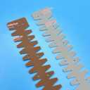 2 x Silicone Hemmer Sewing Tool with 50pc Colorful Tacks - Heat-Resistant Hemming Ruler with Marking Holes - Flexible Edge Guide for Shirt Tails, Quilting, Iron, DIY Fabric Kit(Brown)
