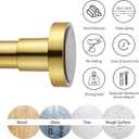 Shower Curtain Rod Tension- No Drill Non-Slip Spring Tension Shower Rod for Window or Bathroom, 43-73 inches Metal Steel, Light Gold