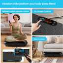 SoftGym Vibration Plate Exercise Machine for Lymphatic Drainage,Power Vibrate Stand Shake Board 450 Lbs Capacity Whole Body Workout Waver with Fitness Resistance Bands Weight Loss Gifts for Women Men