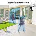 Wired Security Camera Outdoor with AI,5G/2.4G WiFi Camera for Home Security,2K&360° PTZ Camera,911 Call for AI,IP66 Waterproof,Motion Detection,US Cloud APP&TF Card,Support Alexa