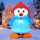 Christmas Decorations Outdoor Inflatables 6FT Penguin Yard Decor with Build-in LEDs Blow Up for Christmas Party Indoor Outdoor Yard Garden Lawn Patio